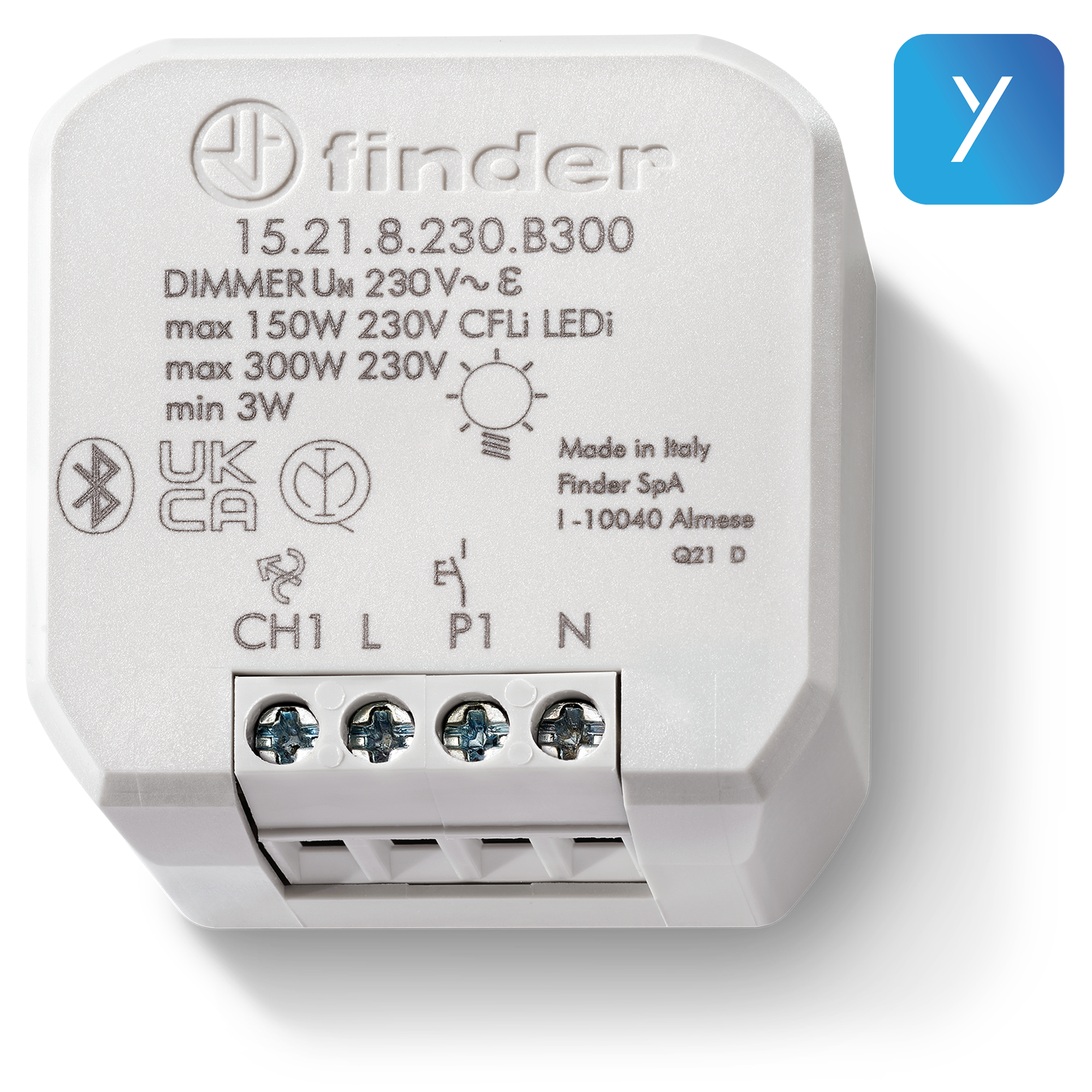 Dimmer Varialuce per LED 230V con comando a Pulsante Finder 15.91.8.230.0000