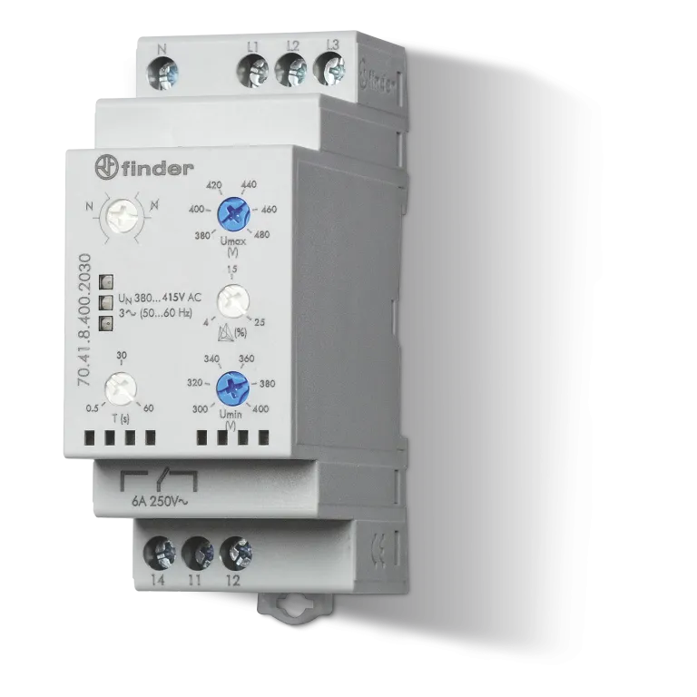 Relé controle tensão + fases, 2 canais • EUM200