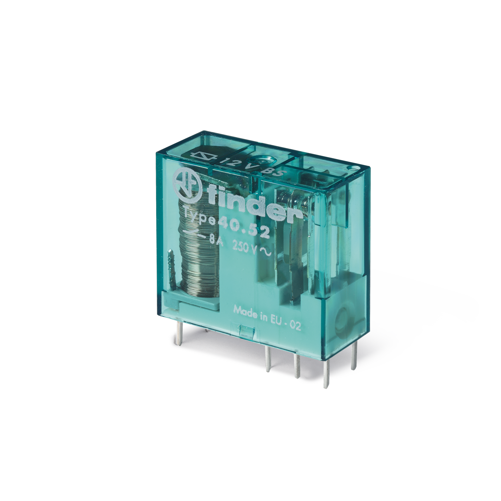 Finder 40.61.8.048.0000 SPDT 16A 48V AC Coil AgCdO Contact Miniature PCB/Plug-in Relay 