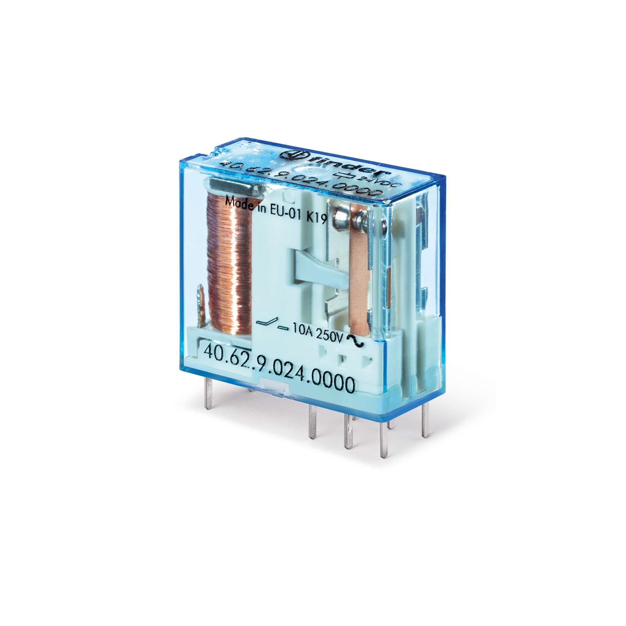 Miniature PCB/Plug-in Relay AgSnO2 Contact 24V AC Coil Finder 40.61.8.024.4000 SPDT 16A 